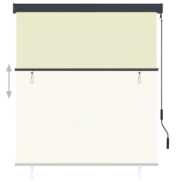 vidaXL Store roulant d'ext&eacute;rieur 140 x 250 cm Cr&egrave;me