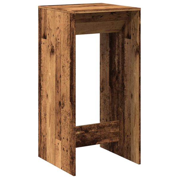 vidaXL Table de bar vieux bois 51x50x103,5 cm bois d'ingénierie