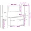 vidaXL Ensemble de meubles salle de bain 4 pcs bois d'ing&eacute;nierie