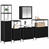 vidaXL Ensemble de mobilier de salle de bain 5 pcs Ch&ecirc;ne noir