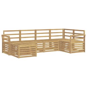 vidaXL Ensemble de canap&eacute;s d'ext&eacute;rieur 6 pc Blanc Polyester