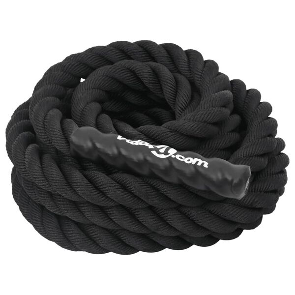 vidaXL Corde de combat noire 6 m 4,5 kg Polyester