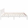 vidaXL Cadre de lit Blanc 200 x 200 cm Bois de pin massif