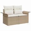 vidaXL Ensemble de canap&eacute; de jardin avec coussin 9 pcs Beige et cr&egrave;me