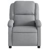 vidaXL Fauteuil inclinable &eacute;lectrique Gris clair Tissu