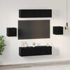 vidaXL Ensemble meuble TV 6 pcs Ch&ecirc;ne noir Bois d'ing&eacute;nierie