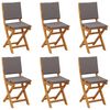 vidaXL Chaises de bistrot d'ext&eacute;rieur 6 pc Gris fonc&eacute;