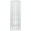 vidaXL Lit sur&eacute;lev&eacute; gabion Argent&eacute; 50 x 50 x 150 cm Acier galvanis&eacute;