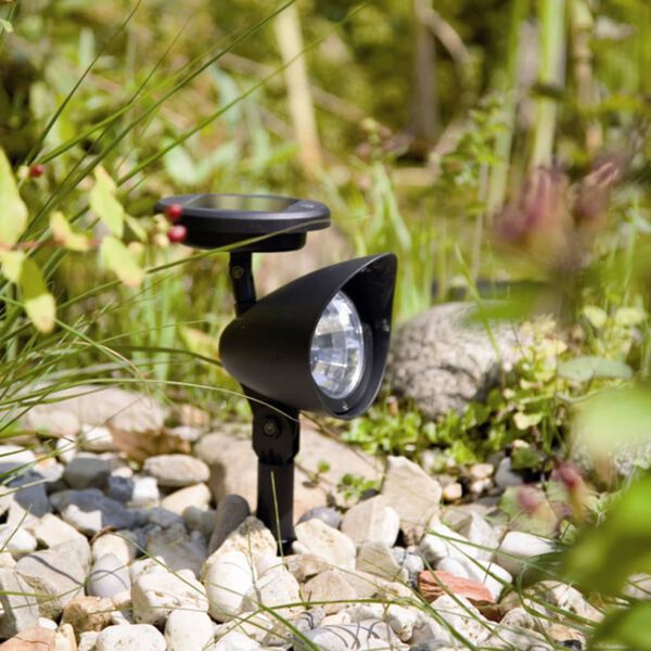 Luxform Projecteur LED solaire Lazise 2 pcs Noir 44239