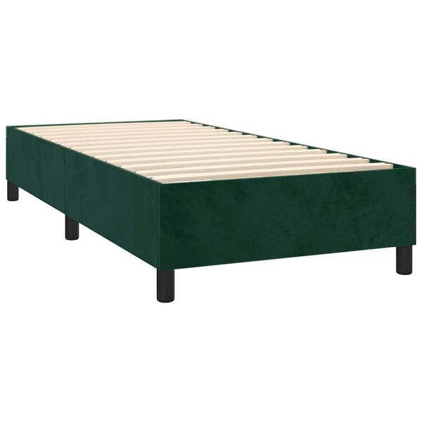 vidaXL Sommier &agrave; lattes de lit avec matelas Vert fonc&eacute; 100x200 cm