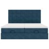 VidaXL Cadre de lit ottoman avec matelas bleu fonc&eacute; 160x200 cm velours
