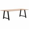 vidaXL Pieds de table &agrave; manger en forme de A, 2 pi&egrave;ces, noir, 100 x (72-73) cm, acier