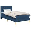 vidaXL Cadre de lit avec matelas Bleu 90 x 190 cm Tissu