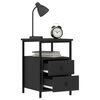 vidaXL Tables de chevet 2 pcs noir 34x35,5x50 cm bois d'ing&eacute;nierie