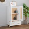 vidaXL Buffet haut Blanc 70x31x115 cm Bois d'ing&eacute;nierie