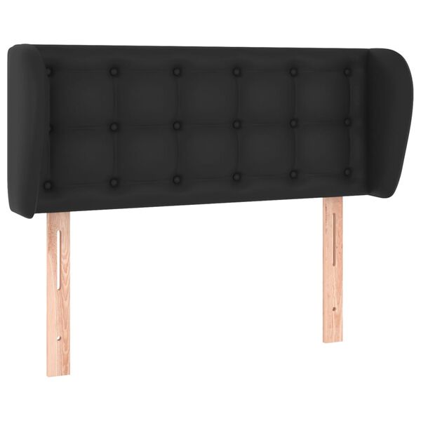 vidaXL T&ecirc;te de lit avec oreilles Noir 103x23x78/88 cm Similicuir