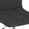 vidaXL Chaise pivotante de salle &agrave; manger Noir Velours