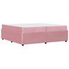 vidaXL Cadre de lit avec matelas Rose 200 x 200 cm tissu