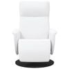vidaXL Fauteuil inclinable avec repose-pieds blanc similicuir