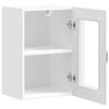 vidaXL Armoire murale cuisine avec porte en verre Lucca blanc brillant