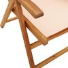 vidaXL Chaises inclinables de jardin lot de 6 beige tissu bois massif