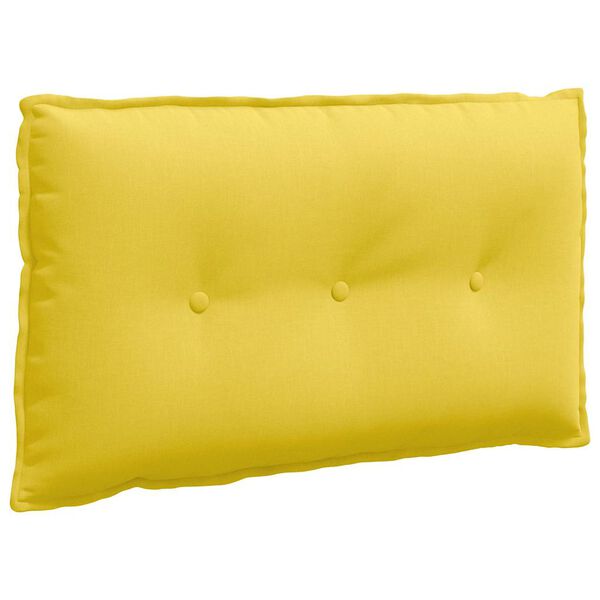 vidaXL Coussin de Dos Jaune clair 80 x 19 x 50 cm tissu