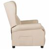 vidaXL Fauteuil inclinable Blanc cr&egrave;me Similicuir