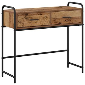 vidaXL Table console Bois ancien 90 x 33 x 80,5 cm Bois d'ing&eacute;nierie