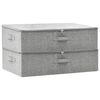 vidaXL Boîtes de rangement 2 pcs Tissu 70x40x18 cm Gris