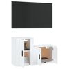 vidaXL Ensemble de meubles TV 2 pcs Blanc Bois d'ingénierie