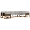 vidaXL Ensemble de canap&eacute;s d'ext&eacute;rieur 7 pc Naturel et gris clair
