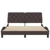 vidaXL Cadre de lit sans matelas marron fonc&eacute; 160x200 cm tissu