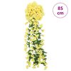 vidaXL Guirlandes de fleurs de Noël 3 pcs jaune 85 cm