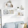 vidaXL &Eacute;tag&egrave;re murale flottante 4 pcs Blanc brillant 60x23,5x3,8cm MDF