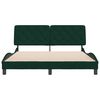 vidaXL Cadre de lit sans matelas vert fonc&eacute; 160x200 cm velours