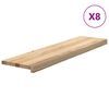 vidaXL Marches d'escalier 8pcs non trait&eacute; 100x30x2cm bois ch&ecirc;ne massif