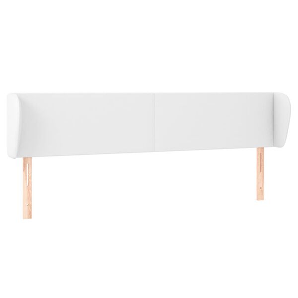vidaXL T&ecirc;te de lit avec oreilles Blanc 183x23x78/88 cm Similicuir