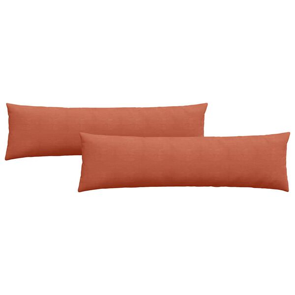 vidaXL Coussins de canapé 2 pcs Rouge orange 145 x 40 cm