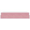 vidaXL Cadre de lit avec matelas avec matelas 2 pcs Rose Velours
