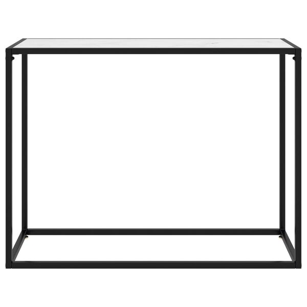vidaXL Table console Blanc 100x35x75 cm Verre tremp&eacute;