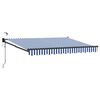 vidaXL Auvent r&eacute;tractable &eacute;lectrique Bleu et Blanc 3,5 x 2,5 m