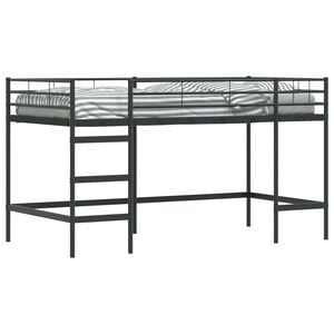 vidaXL Lit mezzanine pour enfants Noir 100 x 201 cm