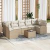 vidaXL Ensemble de canap&eacute; de jardin Beige 55 x 55 x 37 cm polyrotin