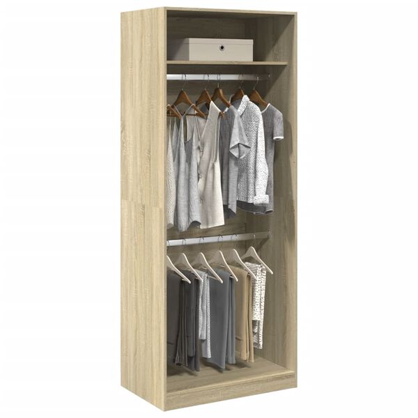 vidaXL Garde-robe chêne sonoma 80x50x200 cm bois d'ingénierie