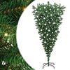 vidaXL Sapin de No&euml;l artificiel pr&eacute;-&eacute;clair&eacute; &agrave; l'envers avec ensemble de boules