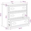 vidaXL Buffets 3 pcs Ch&ecirc;ne sonoma Bois d'ing&eacute;nierie