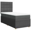 vidaXL Sommier &agrave; lattes de lit avec matelas Gris fonc&eacute; 90x200 cm Tissu