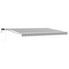 vidaXL Cadre de store manuel avec LEDs Anthracite et blanc 4 &times; 3,5 m