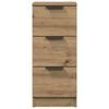 vidaXL Buffet chêne artisanal 30x30x70 cm bois d'ingénierie