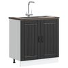 vidaXL Meuble de base de lavabo Lucca noir bois d'ingénierie